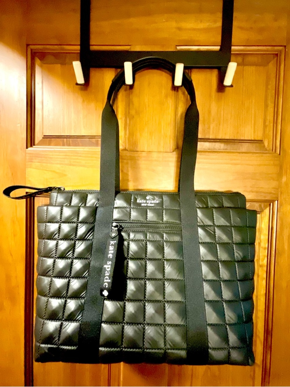 Kate Spade Black Quilted Tote